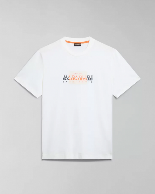 NAPAPIJRI T-SHIRT SMALLWOOD BIANCO UOMO