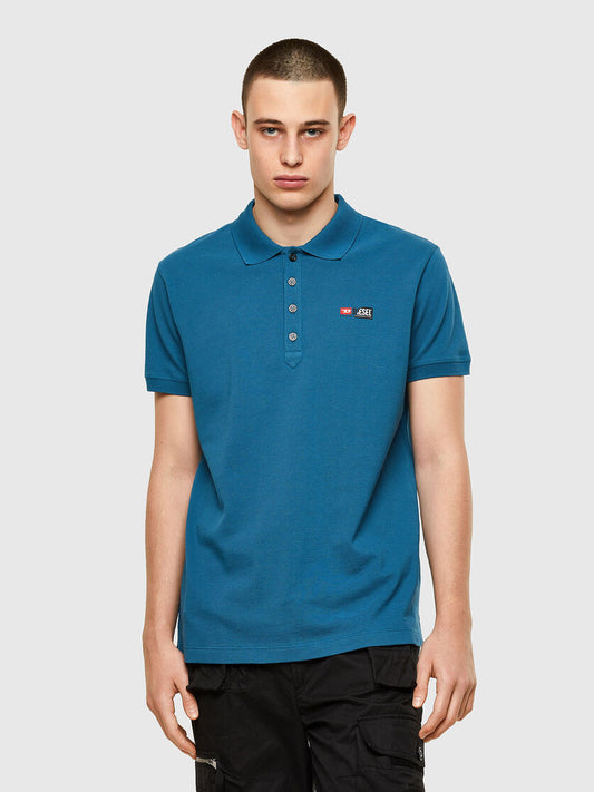 DIESEL POLO T-WEET-SPLIT UOMO BLU